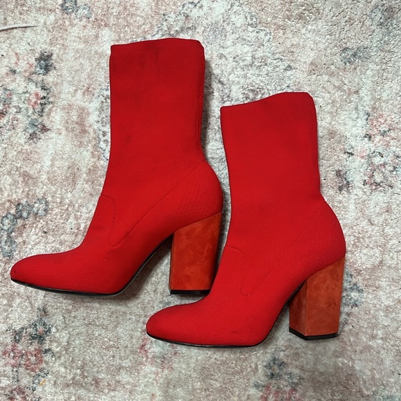 Elena Iachi red sock boots size 7 - Picture 7 of 8